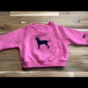 The Black Dog Pink Sweatshirt for baby girl size 6-12 months.